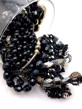 Mystery Vintage Modern Black Theme Fashion Costume Mixed Jewelry Jar